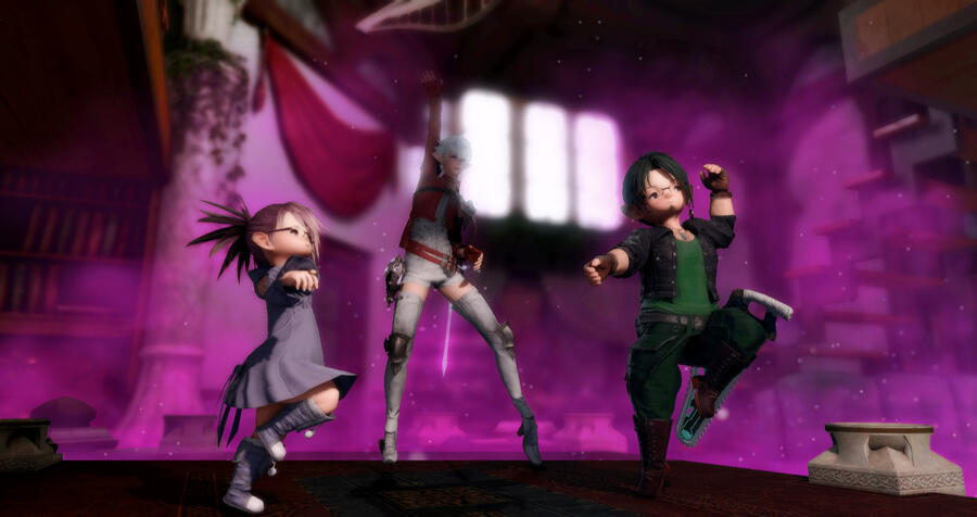 Kyuka and Kassy at the Grand Opening of the Tipsy Tonberry